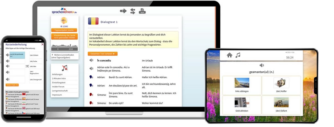 Sprachenlernen24 Online-Sprachkurs Rumänisch Screenshot