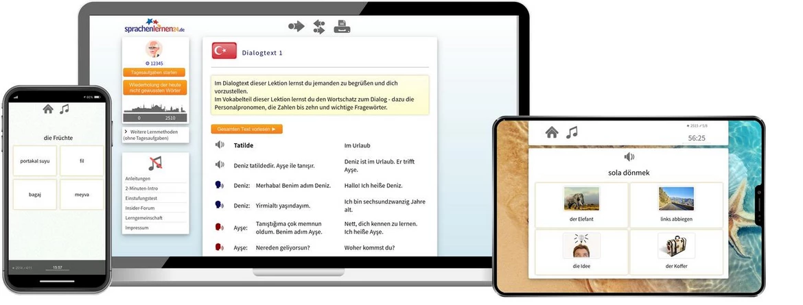 Sprachenlernen24 Online-Sprachkurs Türkisch Screenshot