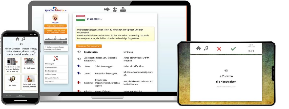 Sprachenlernen24 Online-Sprachkurs Ungarisch Screenshot