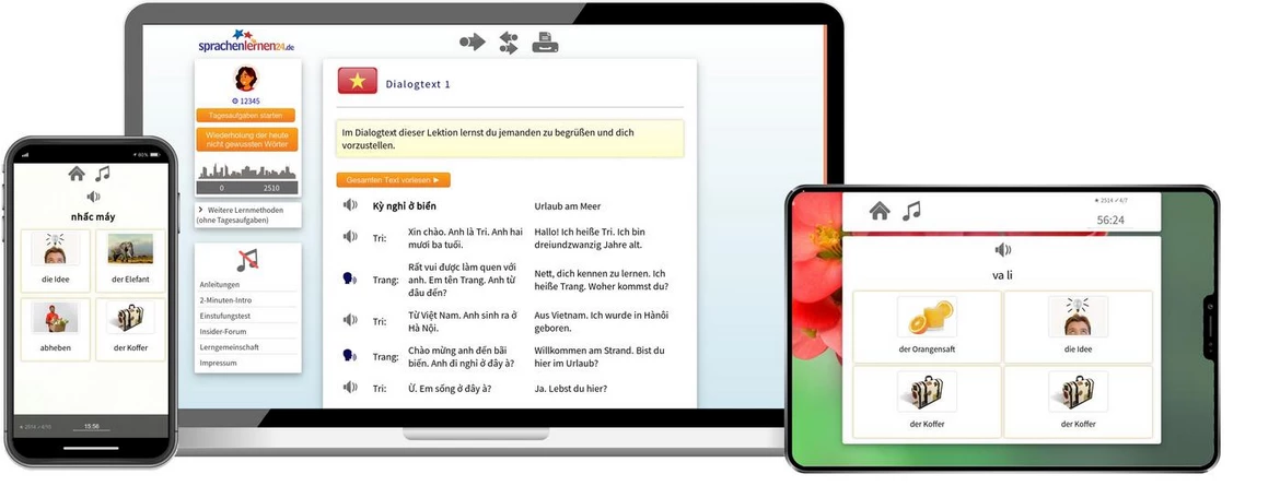 Sprachenlernen24 Online-Sprachkurs Vietnamesisch Screenshot